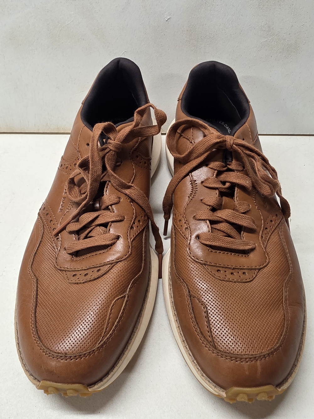 Cole Haan GrandPro Ashland Men's 9M Brown Leather Sneakers FlowerFoam C37392
